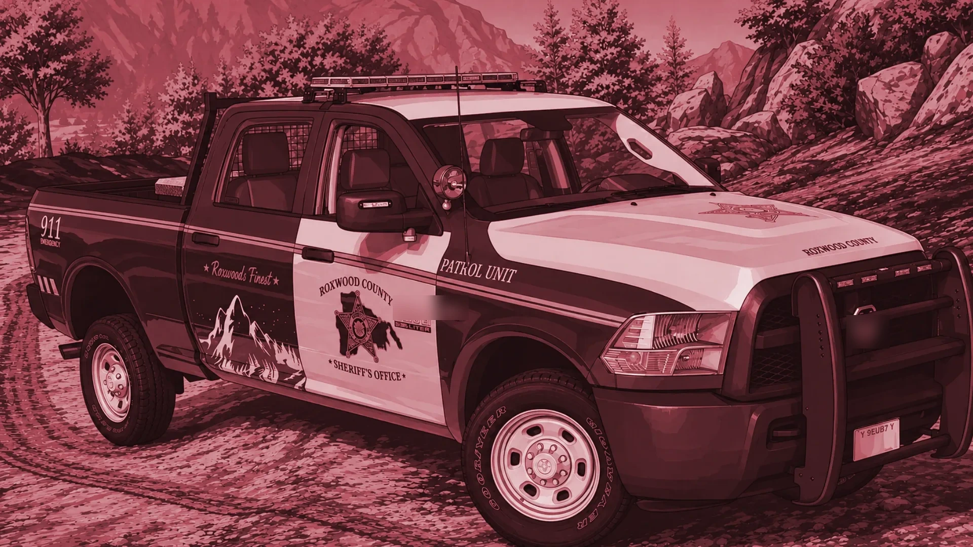 Agent du Roxwood County Sheriff Department en patrouille
