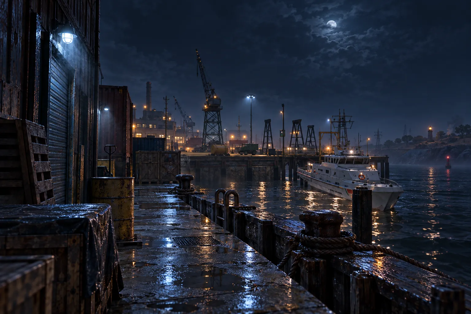 Les docks de Roxwood County.
