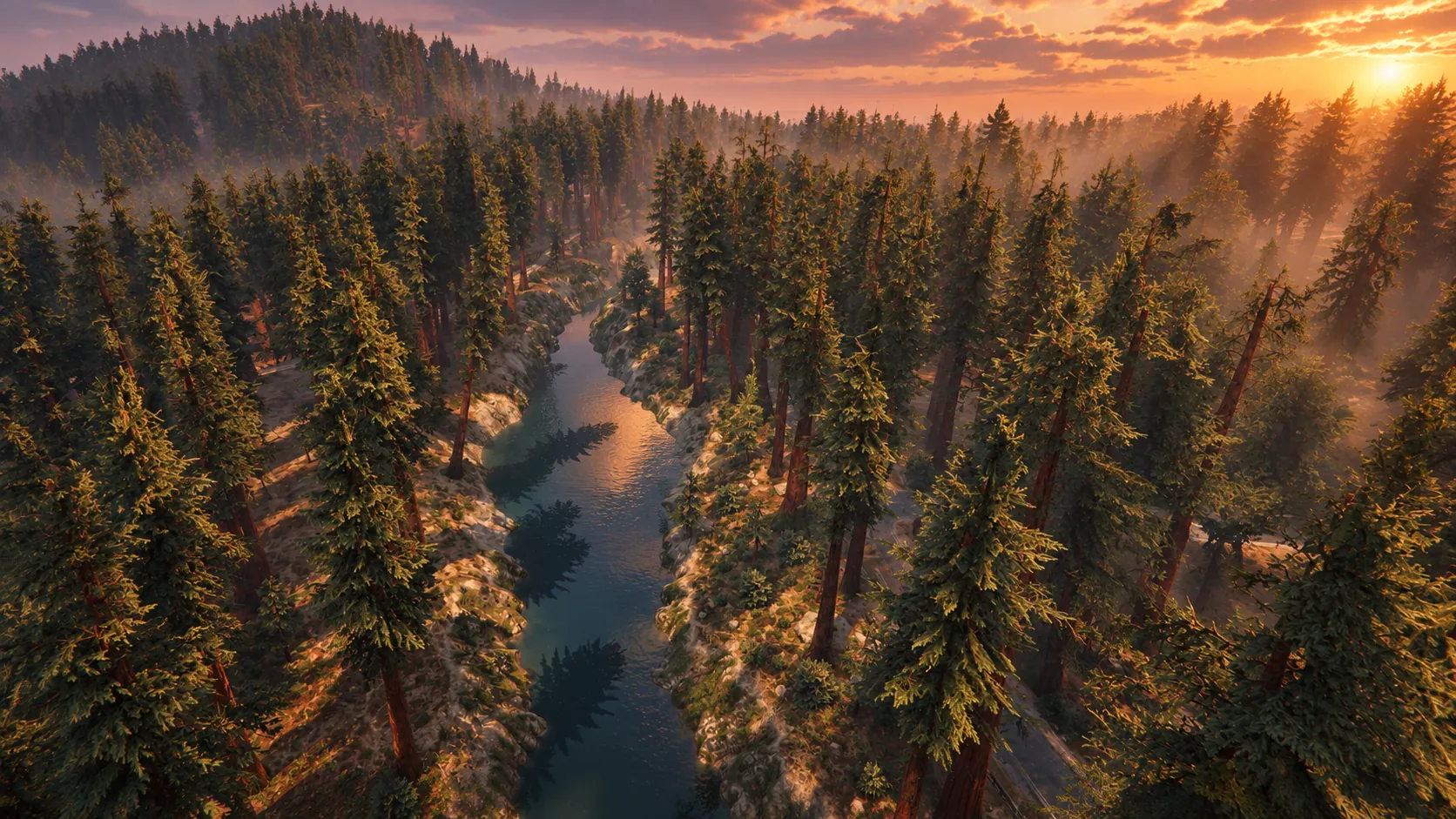 Vue panoramique de Roxwood County, la map du serveur Stories WL